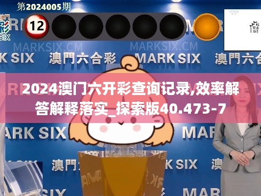 2024澳门六开彩查询记录,效率解答解释落实_探索版40.473-7