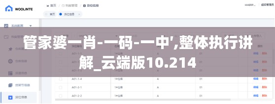 管家婆一肖-一码-一中′,整体执行讲解_云端版10.214