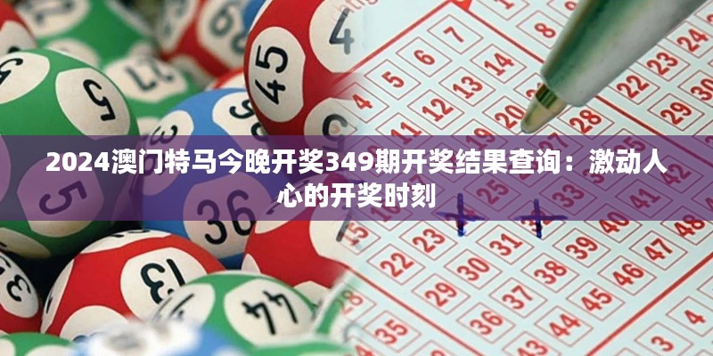 2024澳门特马今晚开奖349期开奖结果查询：激动人心的开奖时刻