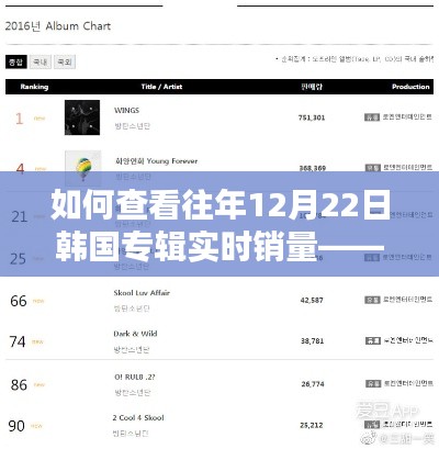 查看往年韩国专辑实时销量的详细步骤指南