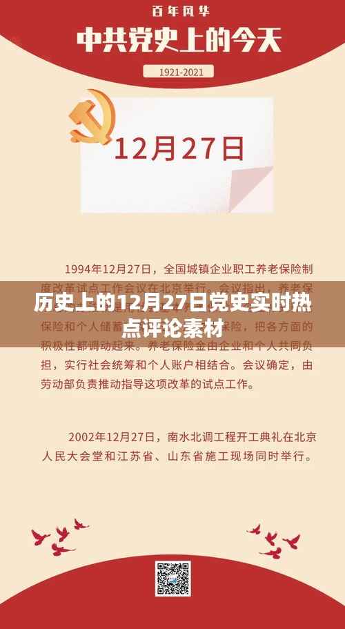 党史热点评论素材，历史上的十二月二十七日回顾