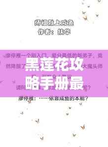 黑莲花攻略手册最新话深度解析，感悟与揭秘