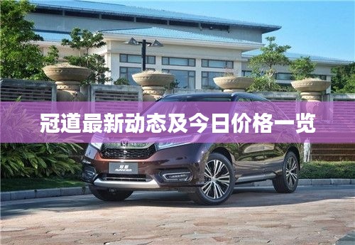 冠道最新动态及今日价格一览