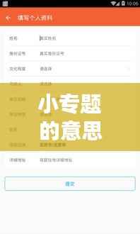 小专题的意思，专题是什么? 