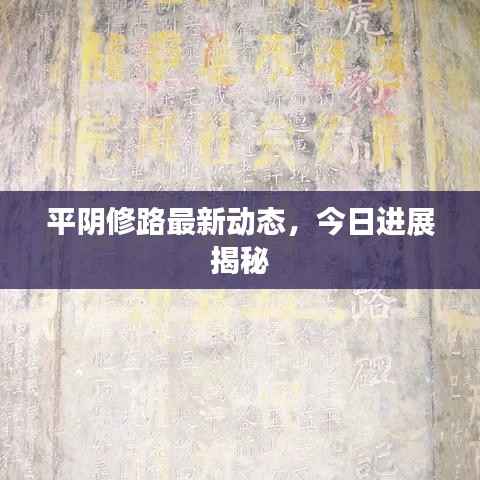 平阴修路最新动态,今日进展揭秘